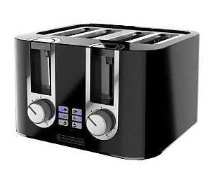 TOASTER 4 SLICE BLACK COLOR - Kitchen Gadgets